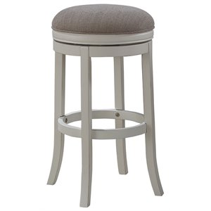 Bowery Hill 30&quot Backless Bar Stool in Distressed Antique White