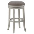 Bowery Hill Solid Hardwood Antique White Bar Stool Backless Swivel 39