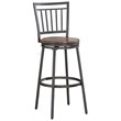 Bowery Hill Metal Slate Gray Counter Stool Round Swivel Seat 16