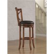 Bowery Hill Bonded Leather Light Oak Bar Stool Swivel 34