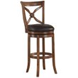 Bowery Hill Bonded Leather Light Oak Bar Stool Swivel 34