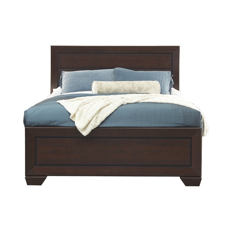 Bowery Hill Dark Cocoa Panel Bedroom Set Queen