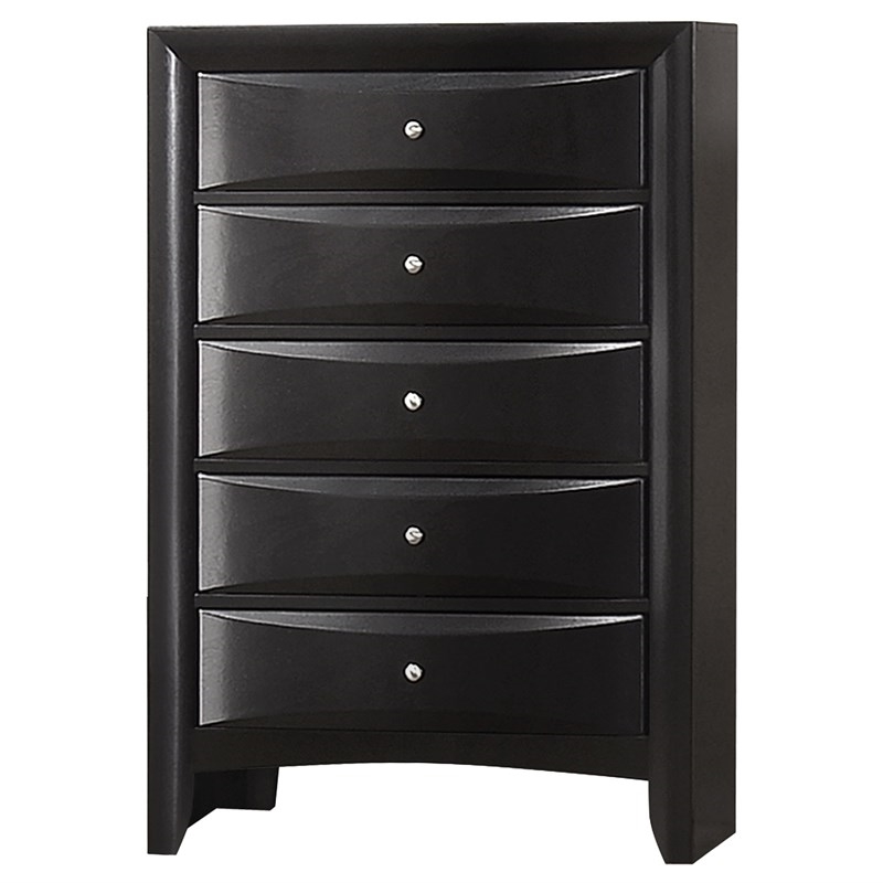 Bowery Hill Black Storage Bedroom Set King 5-Piece Adjustable Assembly Required