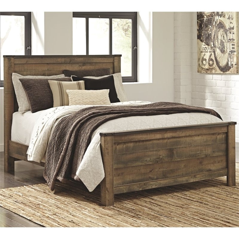 Bowery Hill Wood Mahogany Panel Bed Rectangular 64