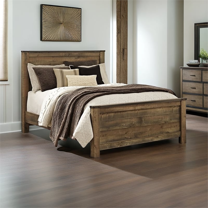 Bowery Hill Wood Mahogany Panel Bed Rectangular 64