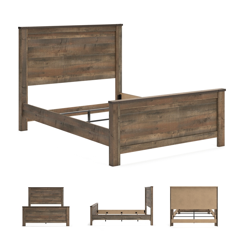 Bowery Hill Wood Mahogany Panel Bed Rectangular 64