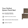 Bowery Hill Wood Mahogany Panel Bed Rectangular 64