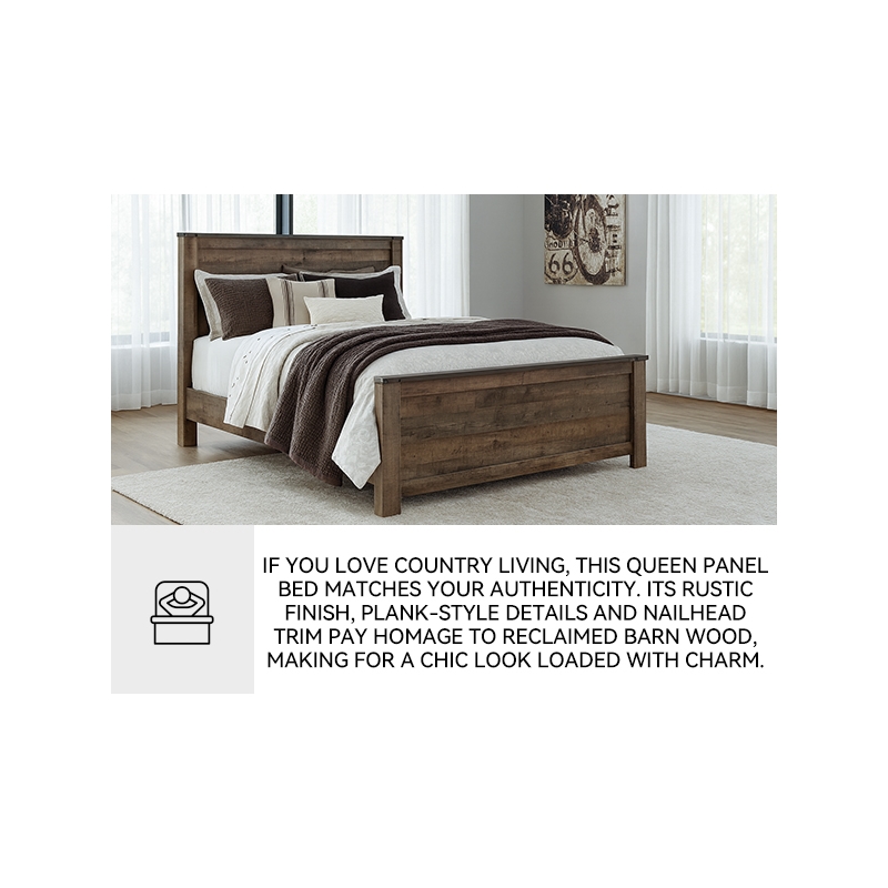 Bowery Hill Wood Mahogany Panel Bed Rectangular 64