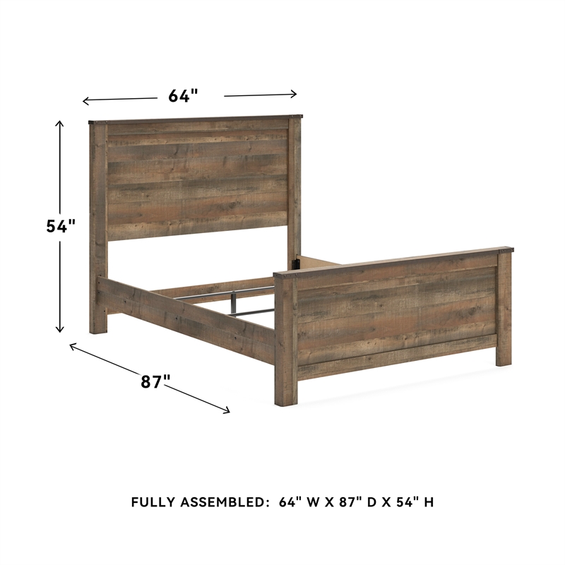 Bowery Hill Wood Mahogany Panel Bed Rectangular 64