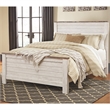 Bowery Hill Engineered Wood White Panel Bed Rectangular 56