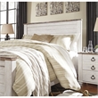 Bowery Hill Engineered Wood White Panel Bed Rectangular 56