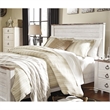 Bowery Hill Engineered Wood White Panel Bed Rectangular 56