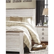 Bowery Hill Engineered Wood White Panel Bed Rectangular 56