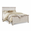 Bowery Hill Engineered Wood White Panel Bed Rectangular 56