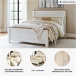 Bowery Hill Engineered Wood White Panel Bed Rectangular 56
