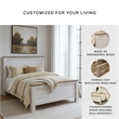 Bowery Hill Engineered Wood White Panel Bed Rectangular 56