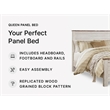 Bowery Hill Engineered Wood White Panel Bed Rectangular 56
