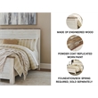Bowery Hill Engineered Wood White Panel Bed Rectangular 56
