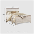 Bowery Hill Engineered Wood White Panel Bed Rectangular 56