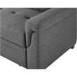 Bowery Hill Fabric Reversible/Sectional Modern Sleeper Sofa with Storage in Gray