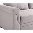 Bowery Hill Fabric Light Gray Sleeper Sofa Rectangular Reversible 42