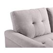 Bowery Hill Fabric Light Gray Sleeper Sofa Rectangular Reversible 42