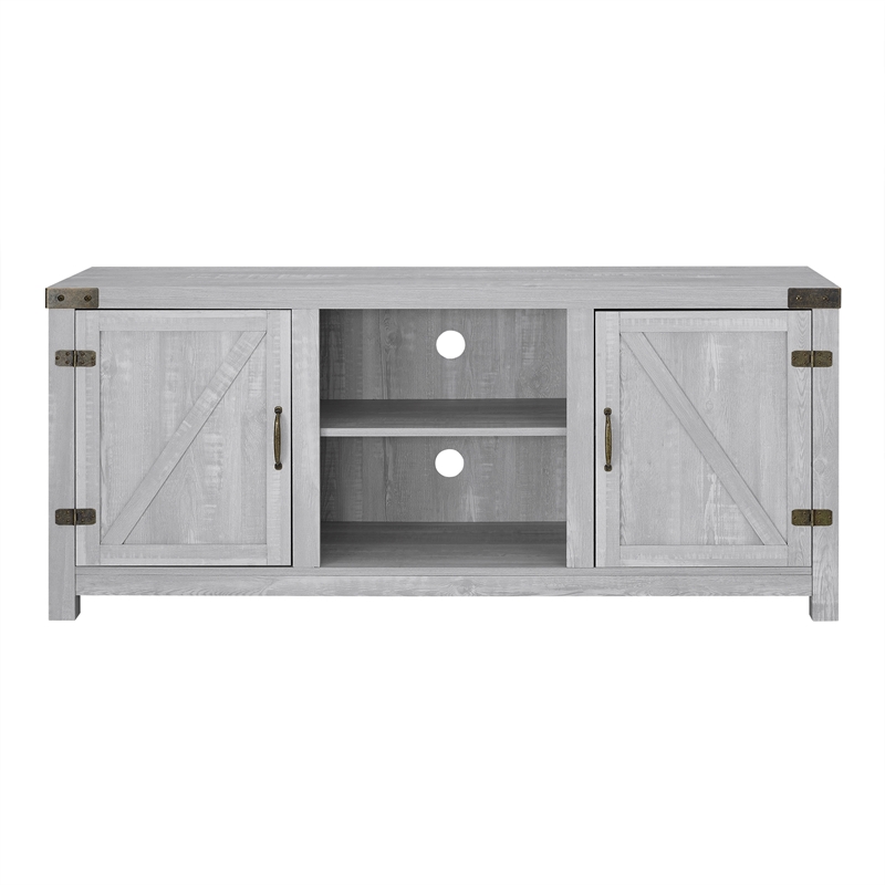 Bowery Hill Farmhouse Wood Barndoor TV Stand TVs up to 65