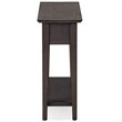 Bowery Hill Solid Wood 1 Drawer End Table in Smoke Gray