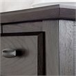Bowery Hill Solid Wood 1 Drawer End Table in Smoke Gray