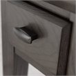 Bowery Hill Solid Wood 1 Drawer End Table in Smoke Gray