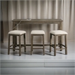 Bowery Hill Transitional Wood Gray Multipurpose Bar Table Set