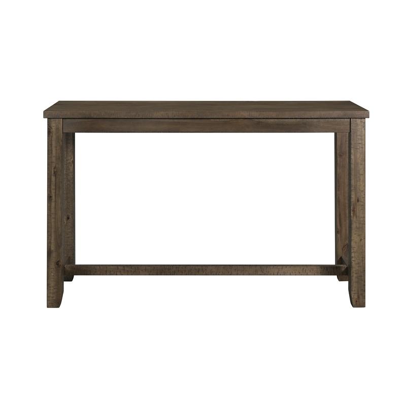 Bowery Hill Transitional Wood Gray Multipurpose Bar Table Set