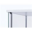 Bowery Hill Modern Metal 4 Shelf Glass Display Case in White
