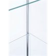 Bowery Hill Modern Metal 4 Shelf Glass Display Case in White