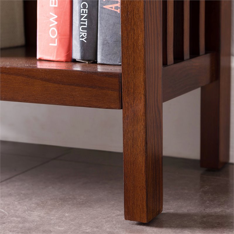 Bowery Hill 3 Shelf Bookcase in Mission Oak