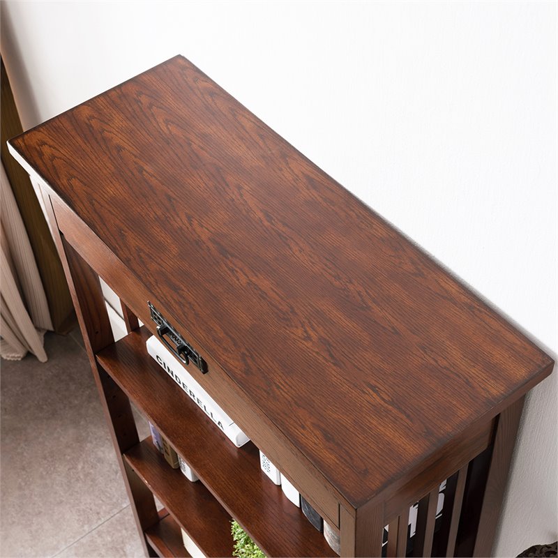 Bowery Hill 3 Shelf Bookcase in Mission Oak
