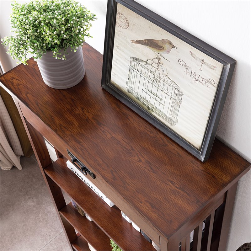Bowery Hill 3 Shelf Bookcase in Mission Oak