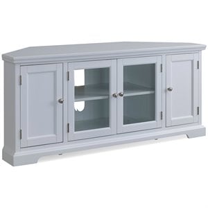 Bowery Hill 57&quot Corner TV Stand in White