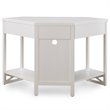 Bowery Hill Solid Wood Corner Computer Office Desk in White