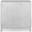 Bowery Hill Diamond Mirrored Console Table in Silver Leaf