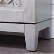 Bowery Hill Diamond Mirrored Console Table in Silver Leaf