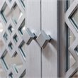 Bowery Hill Diamond Mirrored Console Table in Silver Leaf