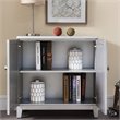 Bowery Hill Diamond Mirrored Console Table in Silver Leaf