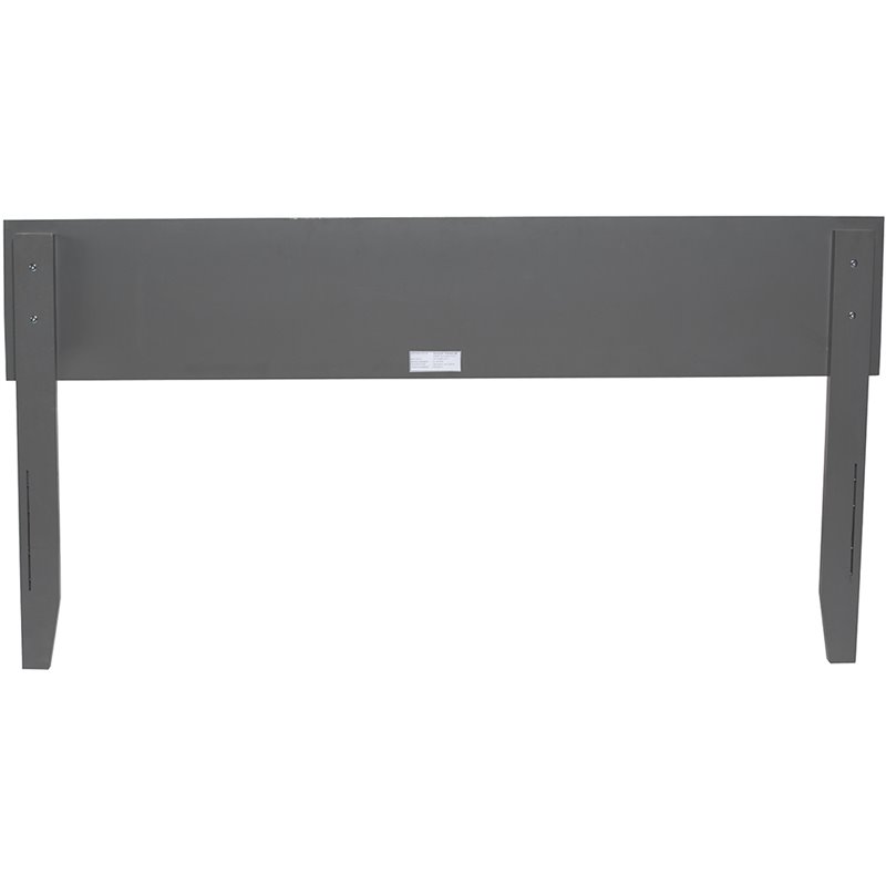 Bowery Hill Contemporary King Modern Wood Panel Headboard in Grey