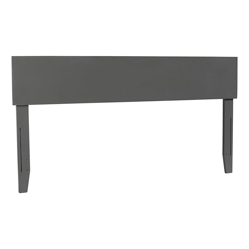 Bowery Hill Contemporary King Modern Wood Panel Headboard in Grey