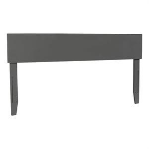Bowery Hill Contemporary King Modern Wood Panel Headboard in Grey