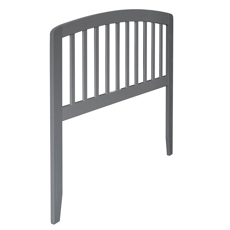 Bowery Hill Contemporary Mission-Inspired Full Wood Headboard in Grey
