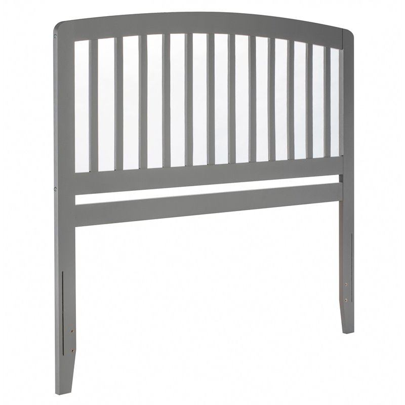 Bowery Hill Contemporary Mission-Inspired Queen Wood Headboard in Grey
