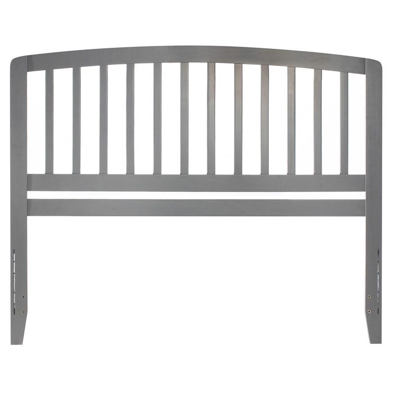 Bowery Hill Contemporary Mission-Inspired Queen Wood Headboard in Grey
