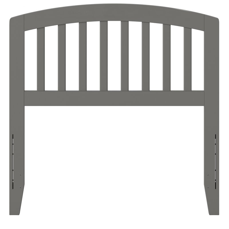 Bowery Hill Contemporary Mission-Inspired Twin Wood Headboard in Grey